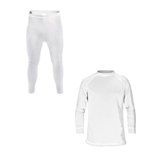 Supatherm Unisex Childrens 2 Piece Baselayer Set 3-4 white