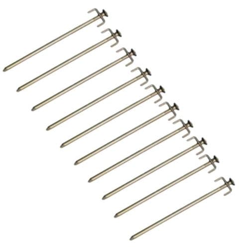 T Nail Tent Peg 20cm x 0.5cm Flat Head (10)