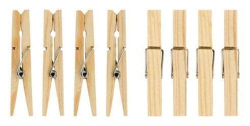 Traditional Wooden Clothes Pegs x 36