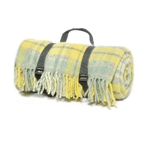 Tweedmill Textiles Polo Wool Picnic Rug Ocean Cottage Waterproof Backing