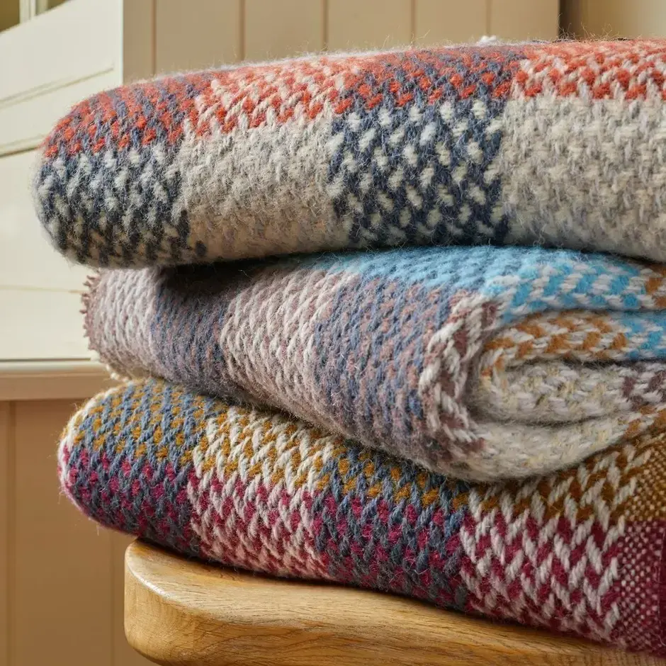 Tweedmill Textiles Recycled All Wool Celtic Weave Check Throw