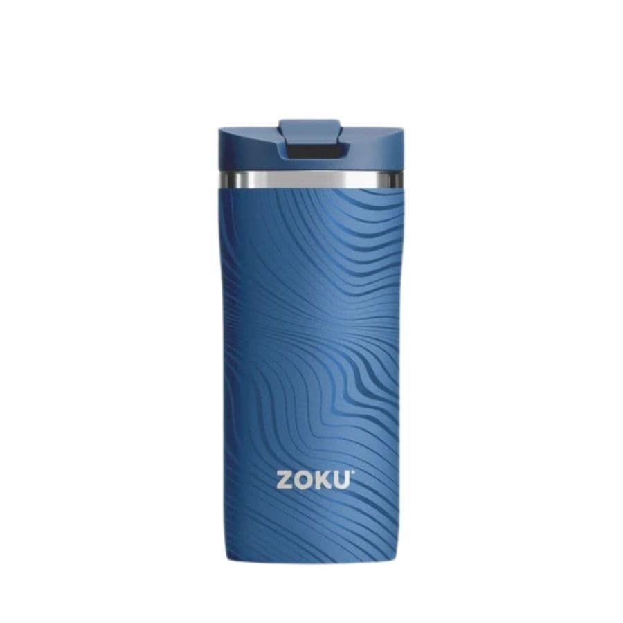 Zoku Travel Mug Stainless Steel Blue Wavy