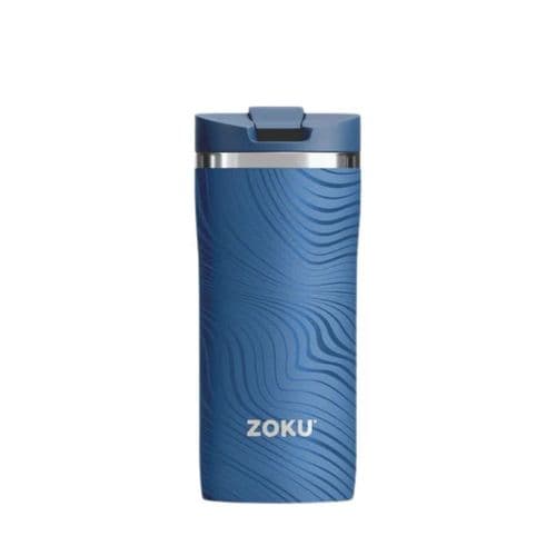 Zoku Travel Mug Stainless Steel Blue Wavy