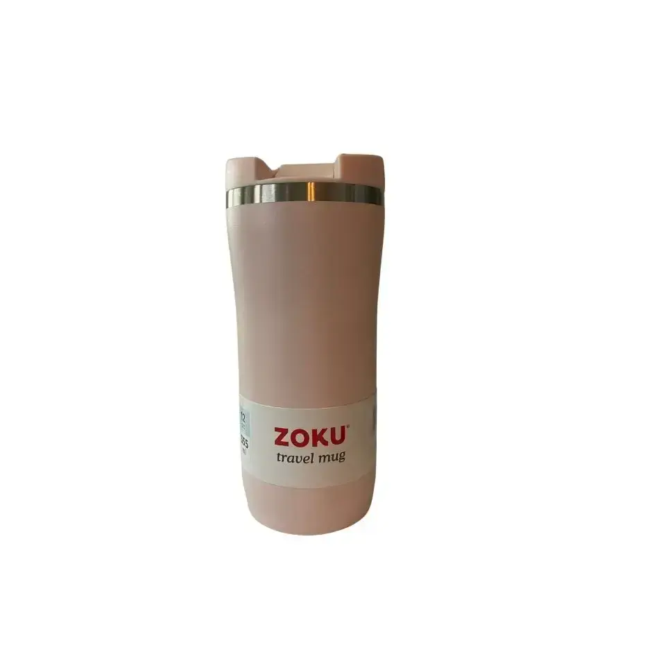 Zoku Travel Mug Stainless Steel Pink Geo (1)
