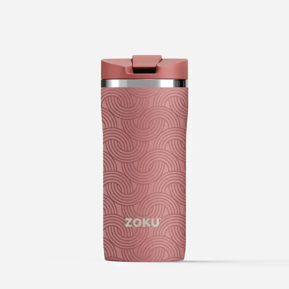 Zoku Travel Mug Stainless Steel Pink Geo