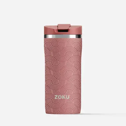 Zoku Travel Mug Stainless Steel Pink Geo