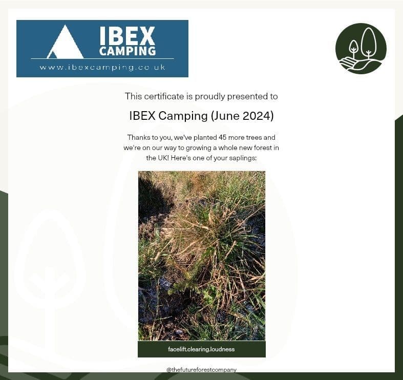 IBEX Camping Tree Sponsorship June 2024