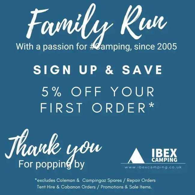 IBEX Camping Newsletter Sign Up link 