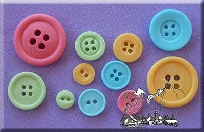 Alphabet Moulds Buttons Plain