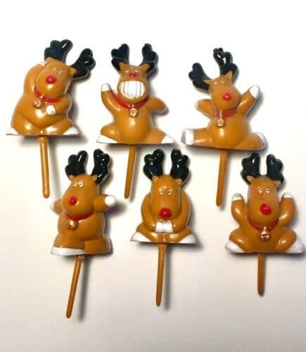 Anniversary House Cake Topper Pick Fun Rudolph