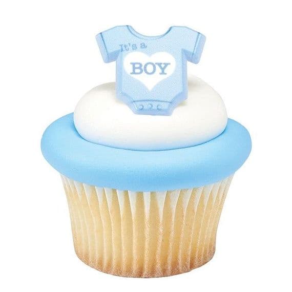 Baby Onesie Cupcake Ring: It's a Boy
