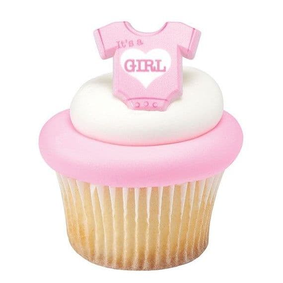 Baby Onesie Cupcake Ring: It's a Girl