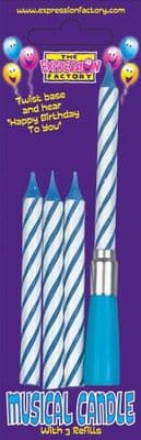 Blue Musical Candles
