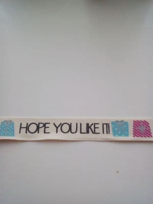 Bowtique Cotton Ribbon: Cream with Presents & 