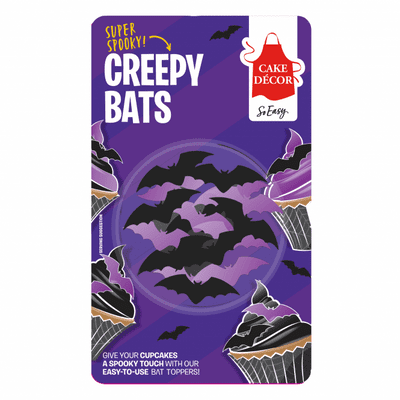 Cake Decor Edible Wafer Decorations 4g: Creepy Bats