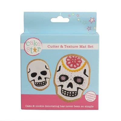 Cake Star Cutter & Texture Mat Set: Skulls