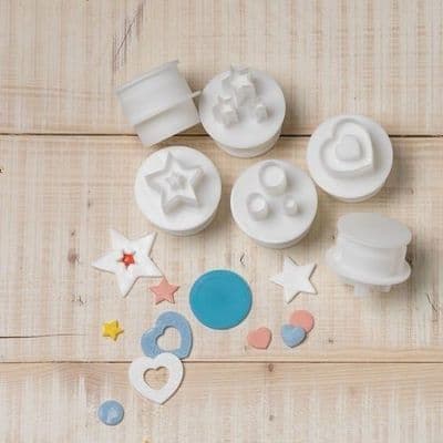 Cake Star Easy Push Cutters: Shapes (set of 6) Heart cutter slightly discoloured
