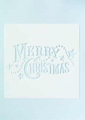 Cake Star Stencil: Merry Christmas