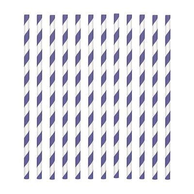 Candy Stripe Paper Straws Purple (pack of 24)