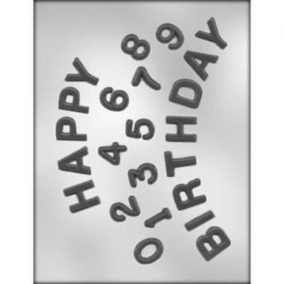 Chocolate Mould:  CK.12111 Happy Birthday & Numbers