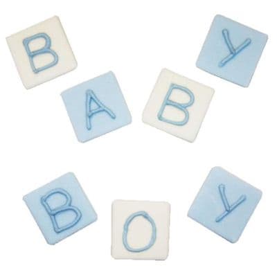 Creative Party Edible Decorations: Baby Boy Letters