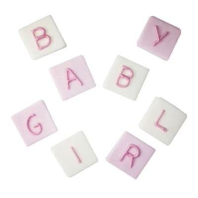 Creative Party Edible Decorations: Baby Girl Letters