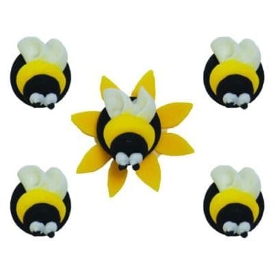 Creative Party Edible Decorations: Bumble bees (pack of 5)