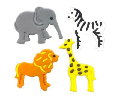 Creative Party Edible Decorations: Jungle Animals (pack of 4)