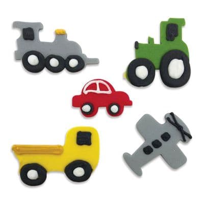 Creative Party Edible Decorations: Transport Mix  (pack of 5)