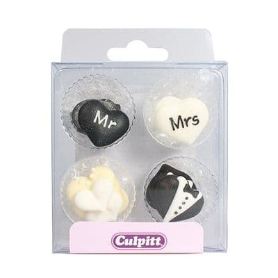 Culpitt Sugar Pipings: 395 Mr & Mrs Love Heart