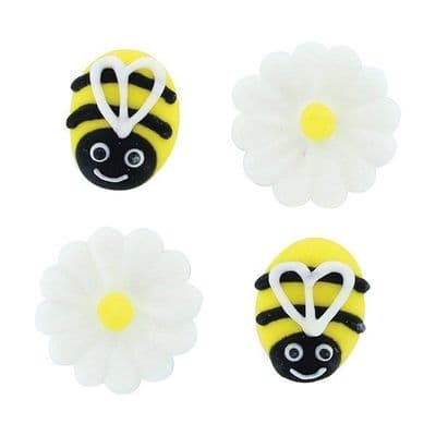Culpitt Sugar Pipings:  484 Bee & Daisy (pack of 12)
