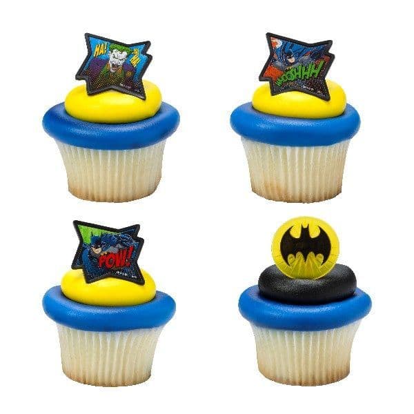 Cupcake Rings Batman set of 4