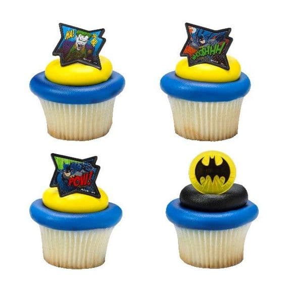 Cupcake Rings: Batman (set of 4)