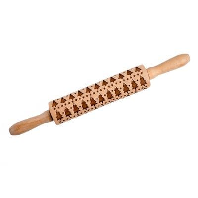 Eddingtons Etched Rolling Pin: Christmas Tree