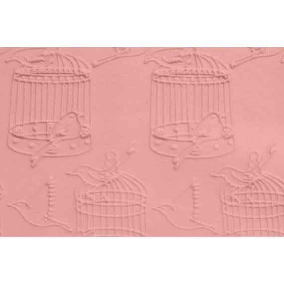 FMM Embossed Rolling Pin: Birdcage
