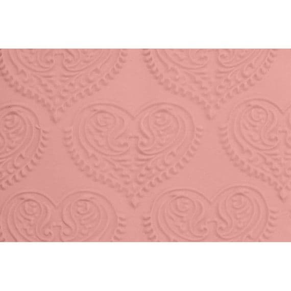 FMM Embossed Rolling Pin: Paisley Heart