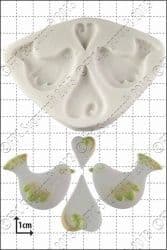 FPC Sugarcraft Mould: Lovebirds & Hearts