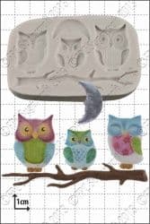 FPC Sugarcraft Mould: Owl Family