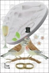 FPC Sugarcraft Mould: Wedding Lovebirds