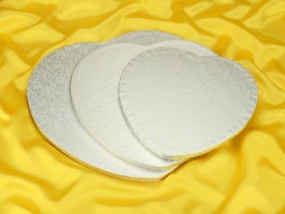 Heart Cake Boards Silver, & Red