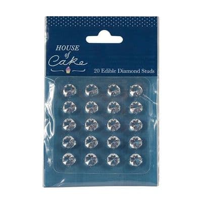 House of Cake Metallic Jelly Studs 10mm: Clear (pack of 20)