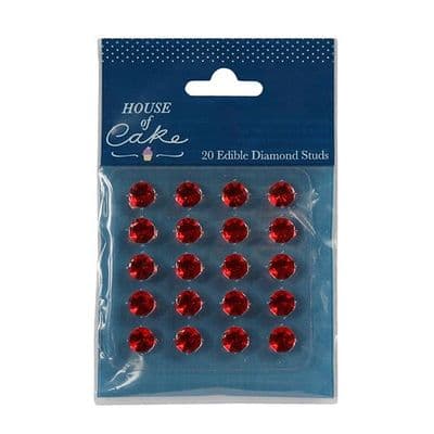 House of Cake Metallic Jelly Studs 10mm: Ruby (pack of 20)