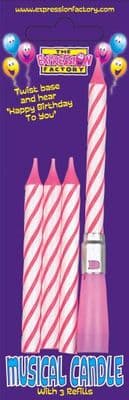 Pink Musical Candles