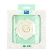 PME Edible Sugar Roses: White 90mm (single)