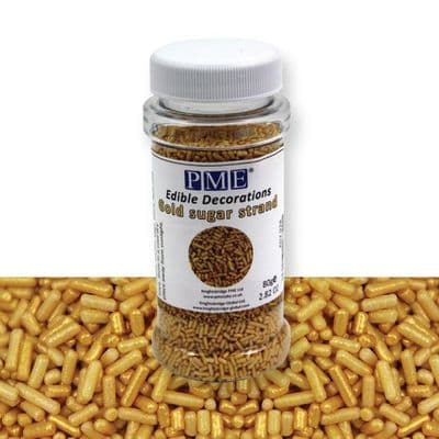 PME Gold Sugar Strands 80g