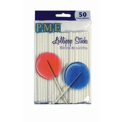 PME Paper Cake Pop & Lollipop Sticks: 115mm  (pack of 50)