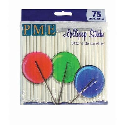 PME Paper Cake Pop & Lollipop Sticks: 95mm (pack of 75)