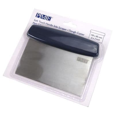 PME Soft Touch Handle Side Scraper/Dough Cutter: Plain Edge