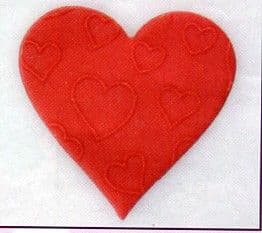 Red Embossed Hearts