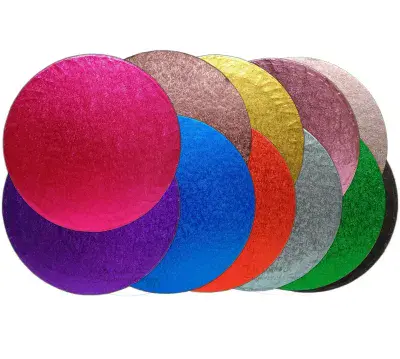 Round Cake Boards: Silver & Coloured